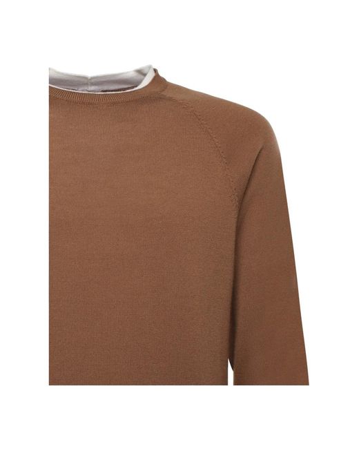 Eleventy Rondgebreide Kleding in het Brown voor heren