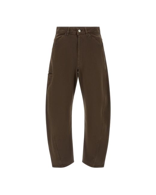 Lemaire Brown Wide Trousers for men