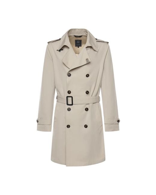 Fay Natural Trench Coats for men