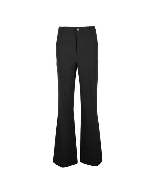 Wide Trousers Moschino en coloris Black