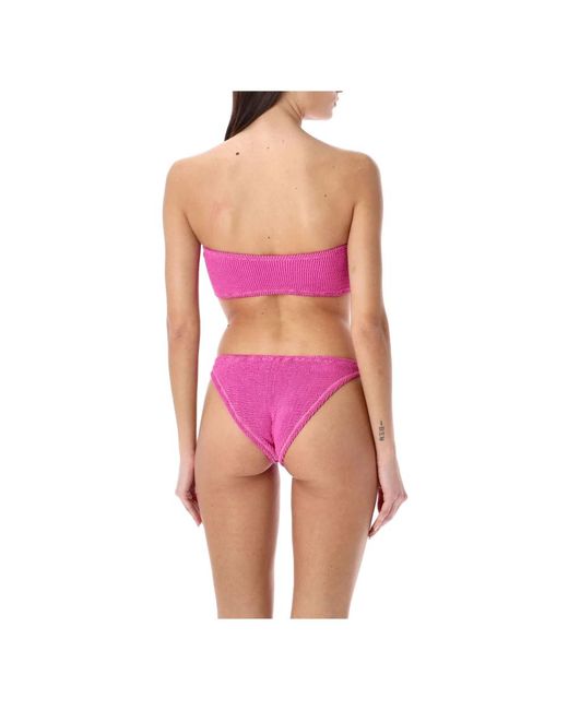 Reina Olga Pink Peony strapless bikini set