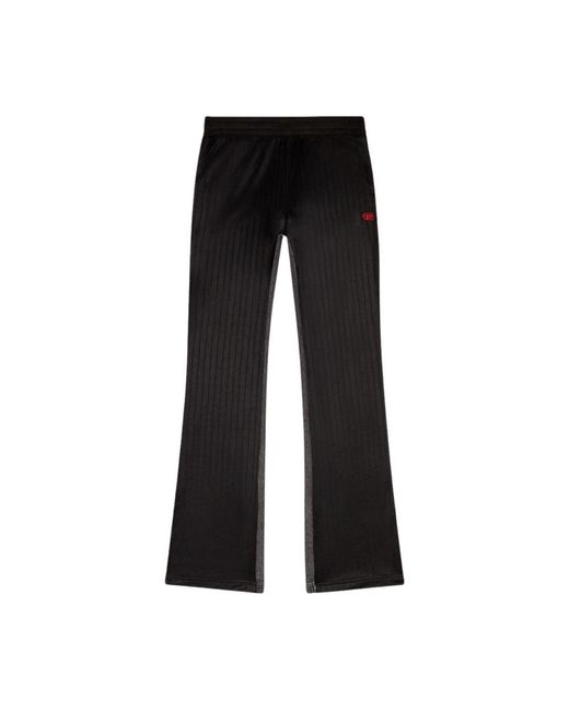 DIESEL Black Wide Trousers for men