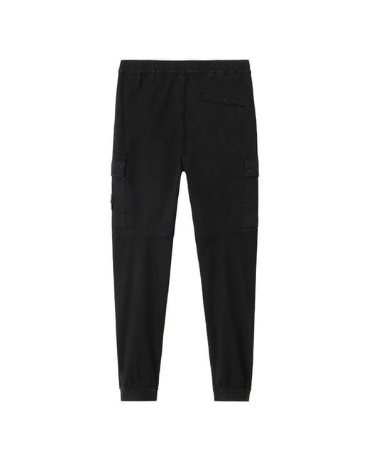 Stone Island Black Sweatpants for men