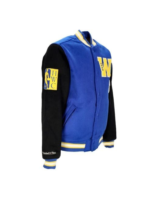 Mitchell & Ness Bomber Jackets in het Blue voor heren