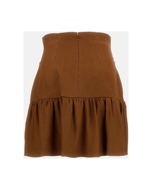 Elisabetta Franchi Brown Short Skirts