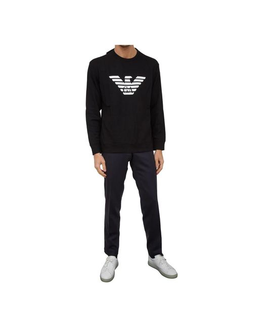 Emporio Armani Black Hoodies for men