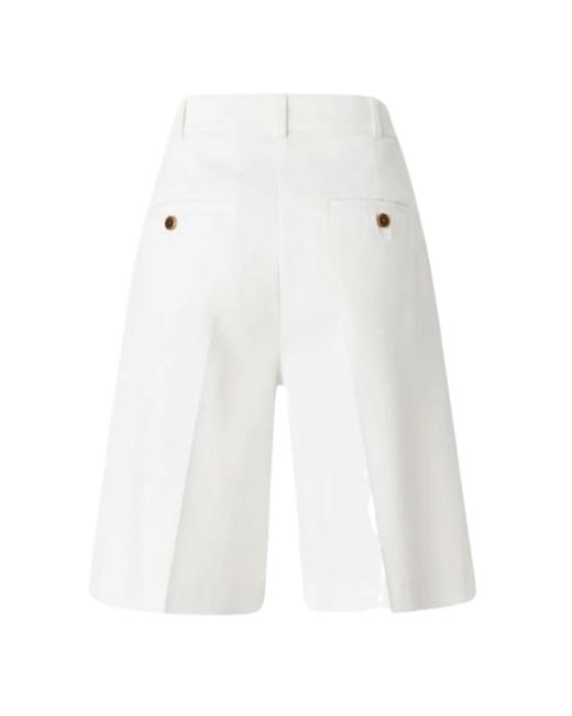 Pinko White Long Shorts