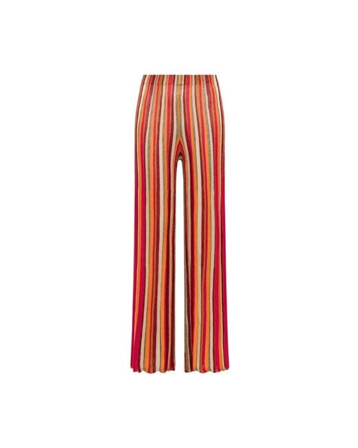 Maliparmi Red Wide Trousers