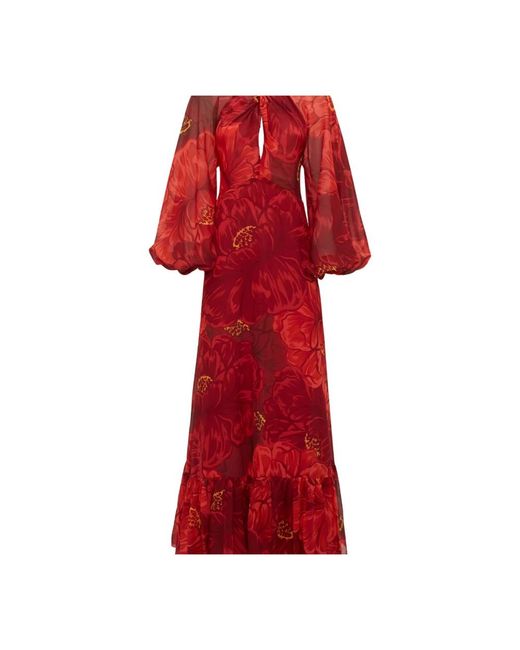 LaDoubleJ Kleedjes ,Rood ,Polyester Elegante Eve Jurk in het Red