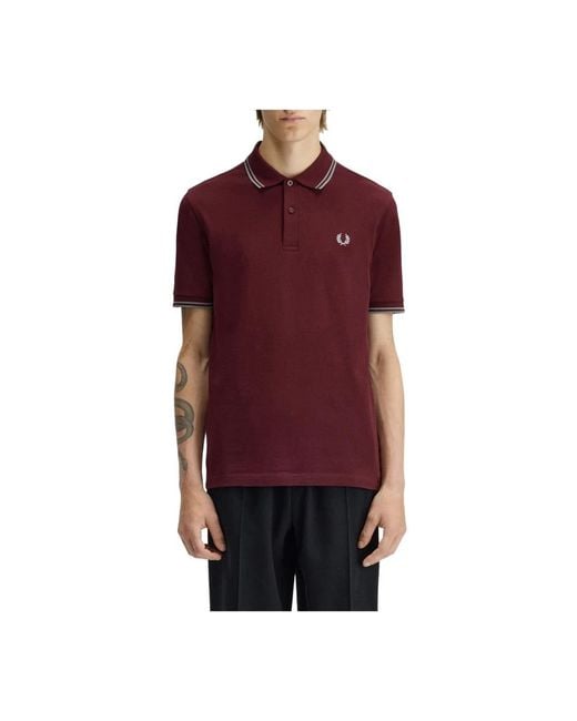 Polo Shirts Fred Perry de hombre de color Purple