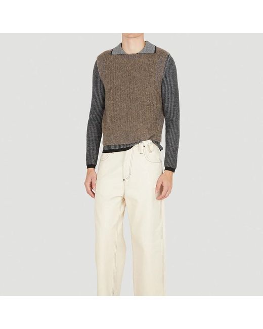 Eckhaus Latta Baggy jeans mit top-knopfverschluss in Natural für Herren