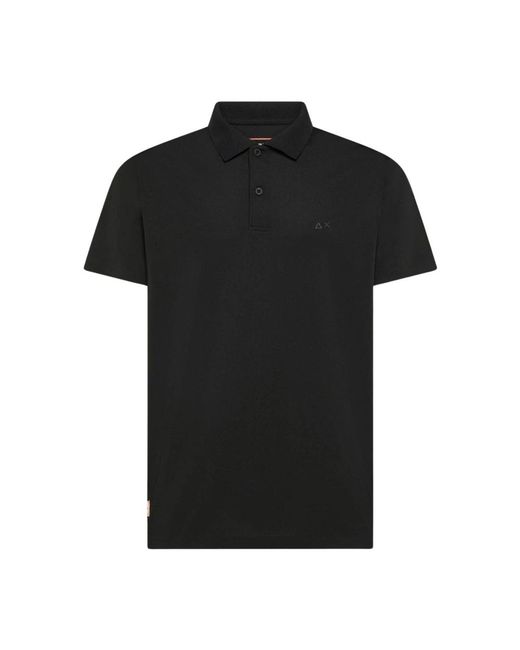 Sun 68 Black Polo Shirts for men