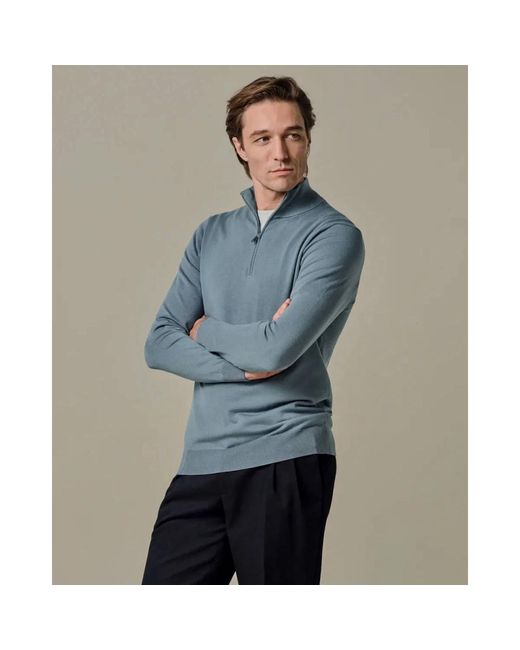 Profuomo Pullover Half Zip in het Blue voor heren