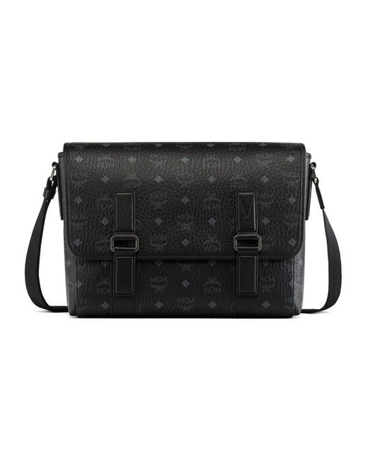 MCM Black Aren Messenger-Tasche