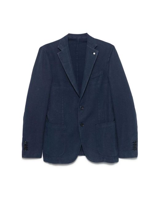 Luigi Bianchi Dunkelblaue knopfjacke luigi bianchi tova in Blue für Herren