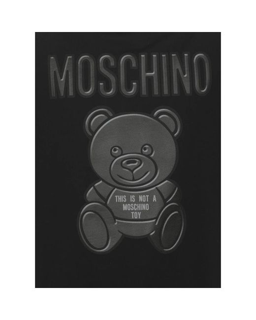 Moschino Schwarzer baumwollpullover mit teddy-print in Black für Herren