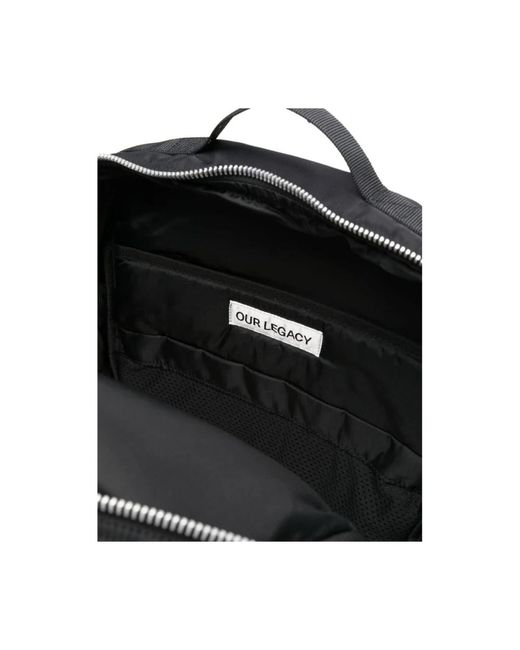 Our Legacy Schwarzer rucksack mit top-griff in Black für Herren