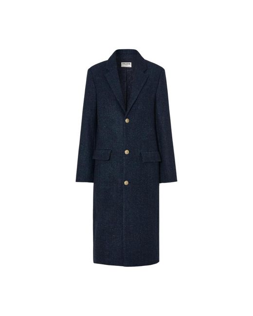 Zadig & Voltaire Single-Breasted Coats in het Blue