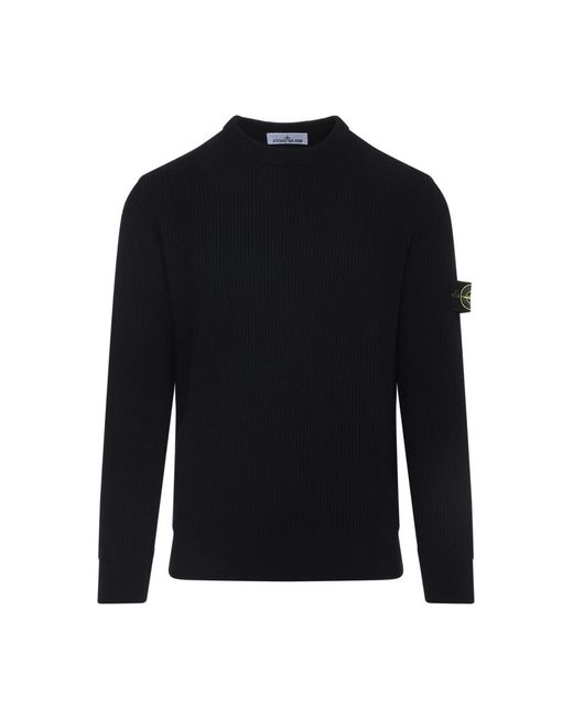 Round-Neck Knitwear di Stone Island in Blue da Uomo