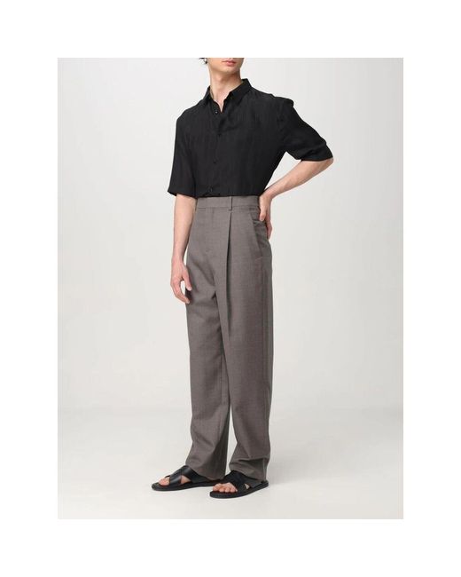 Wide Trousers Saint Laurent de hombre de color Gray