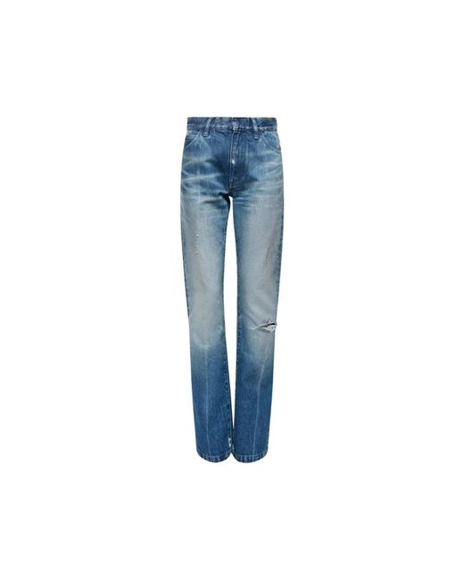 MM6 by Maison Margiela Blue Straight Jeans