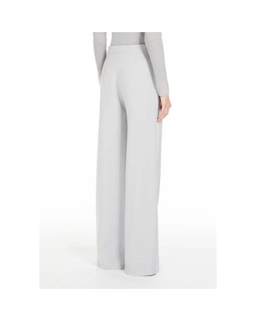 Max Mara Gray Graue Hose Mit Geradem Bein