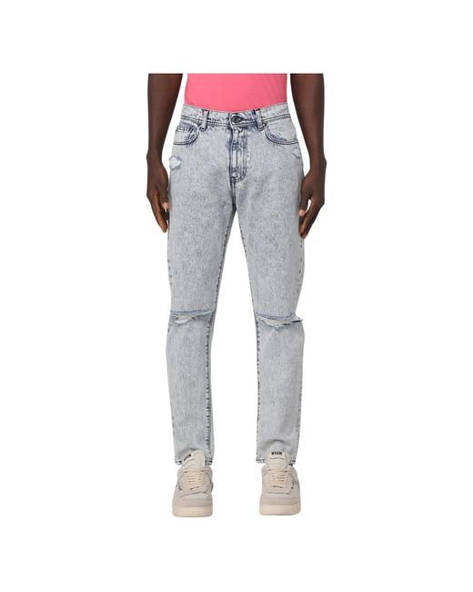 MSGM Gray Slim-Fit Jeans for men