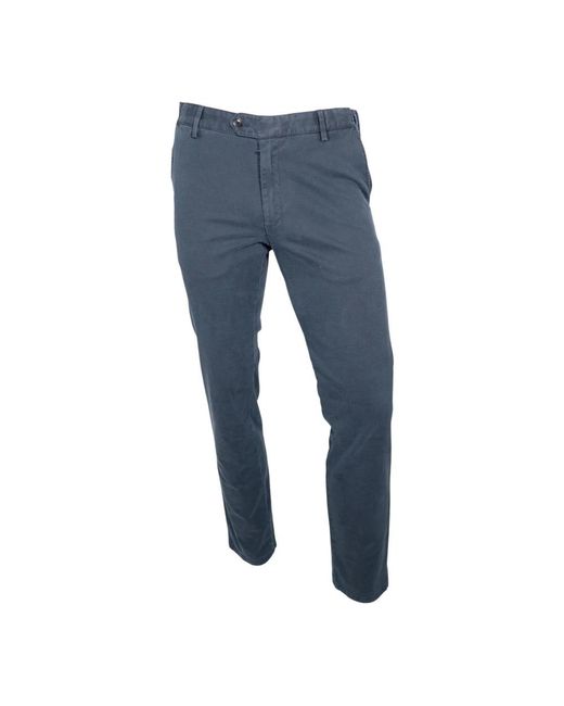 Meyer Blue Slim-Fit Trousers for men