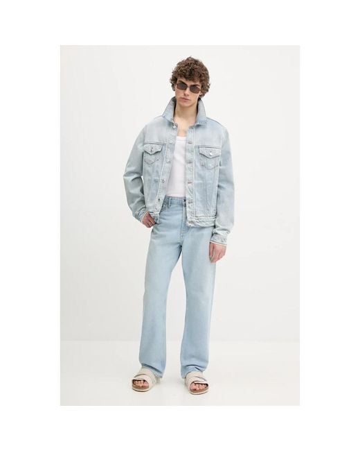 Denim Jackets MSGM de hombre de color Blue