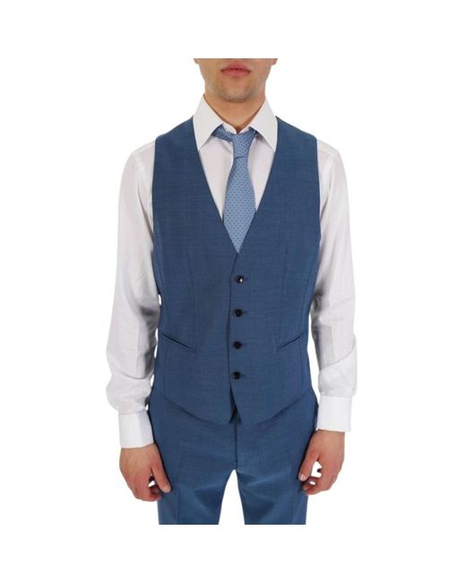 Boss Blue Waistcoats for men
