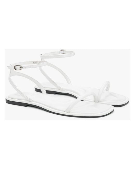 ESTRO White Flat Sandals