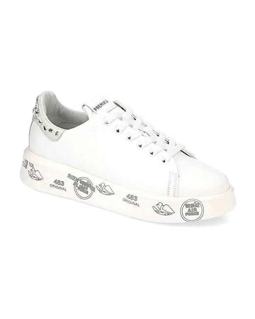 Premiata White Belle Pelle E Strass