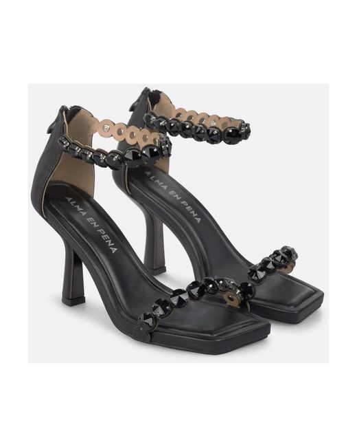 Alma En Pena. Black High Heel Sandals