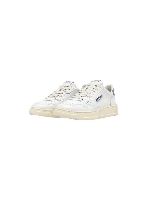 Autry White Leder-Sneakers Mit Perforationen