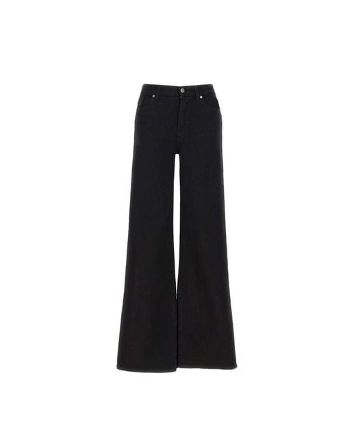 7 For All Mankind Black Wide Jeans