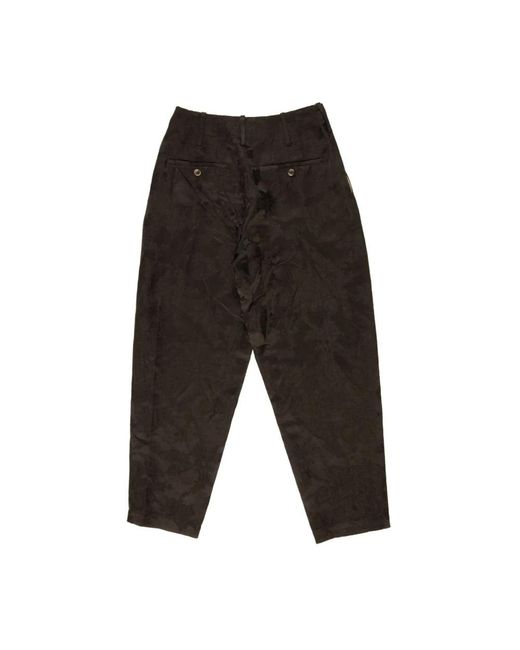 Uma Wang Black Cropped Trousers for men