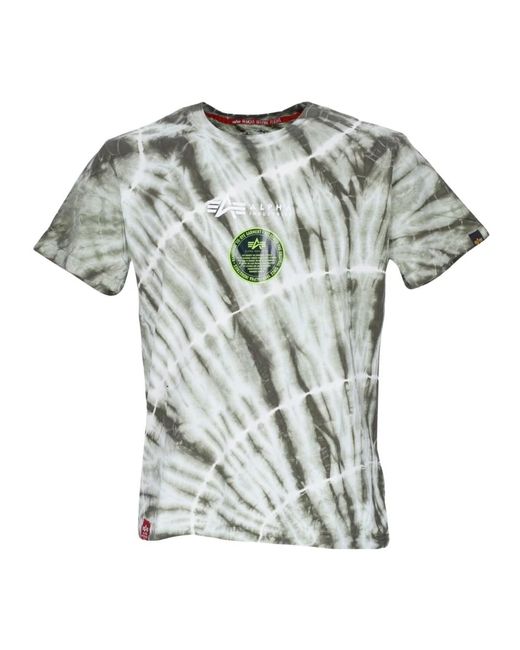 Alpha Industries Tie Dye Tee in het Gray voor heren