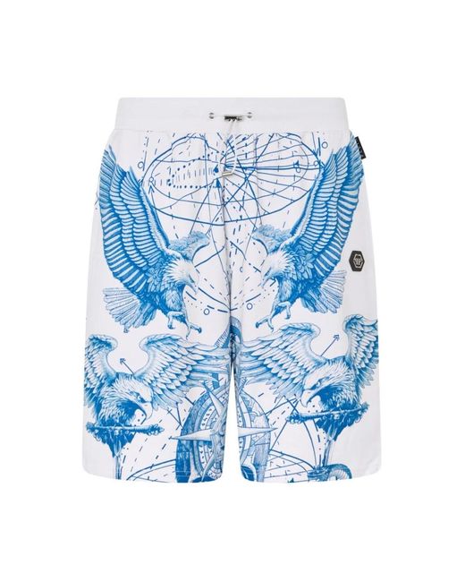 Philipp Plein Blue Bermudas for men