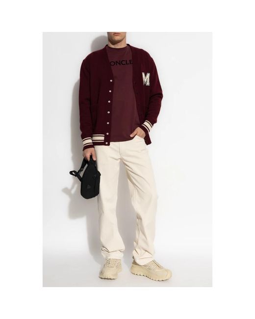 Moncler Truien & Vesten ,Rood ,Wol Wollen Vest in het Purple voor heren
