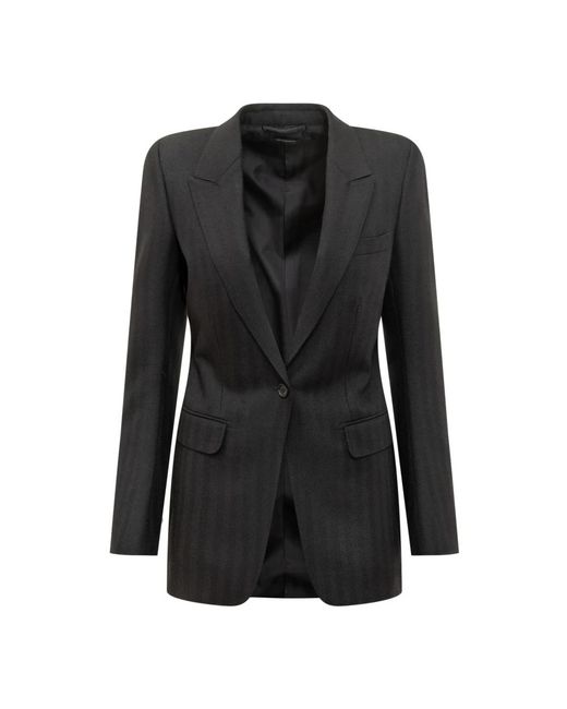 Tom Ford Jassen ,Zwart ,Wol Wollen Blazer in het Black
