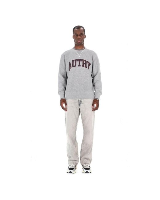 Autry Gray Round-Neck Knitwear for men