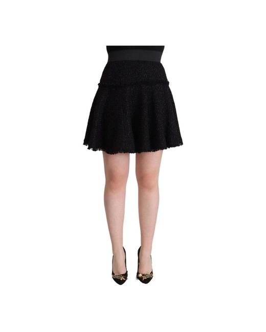 Dolce & Gabbana Black Short Skirts