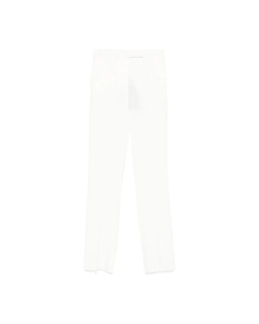 Max Mara White Straight Trousers