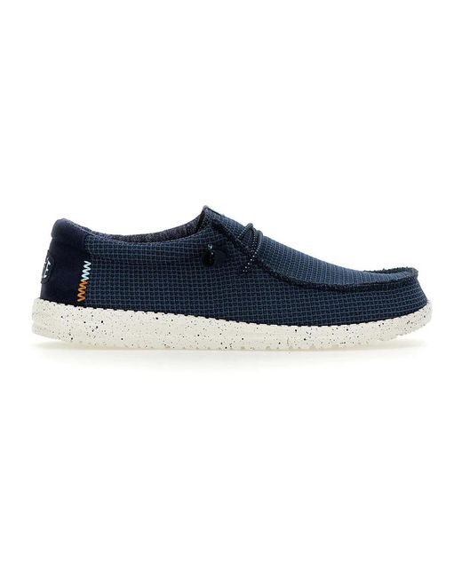 HeyDude Blue Laced Shoes for men