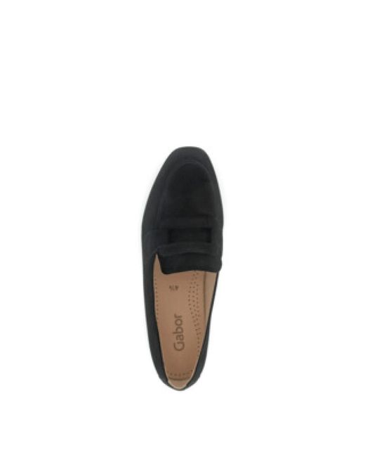 Gabor Black Schwarze Slip-On Schuhe Für Frauen
