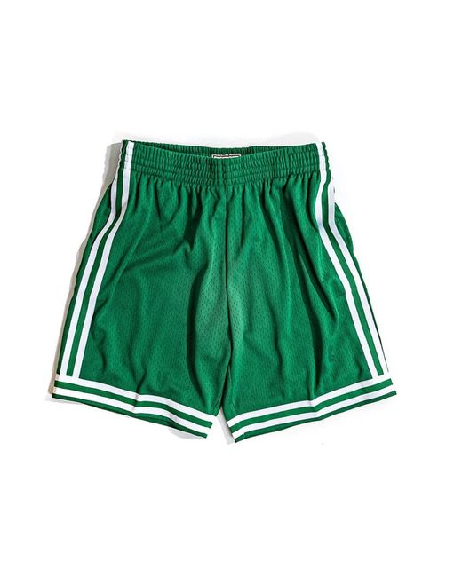 Mitchell & Ness Fitness ,Groen ,Polyester Boston Celtics Nba Team Shorts in het Green voor heren