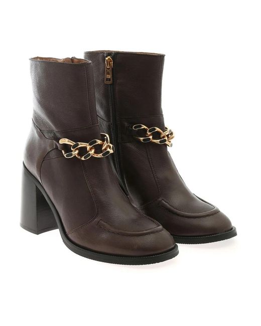 See By Chloé Brown Heeled Boots