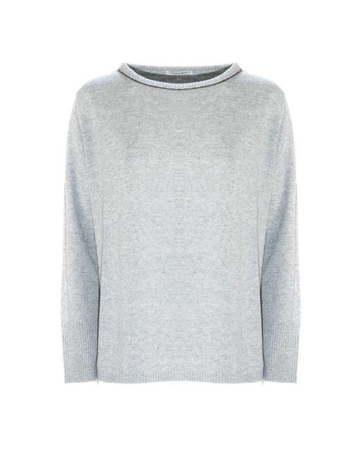 Kangra Round-Neck Knitwear in het Gray
