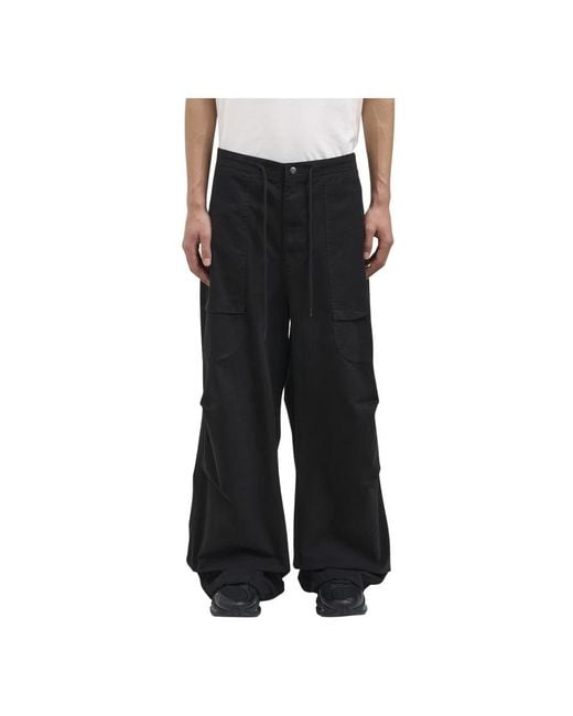 Entire studios Black Wide Trousers for men
