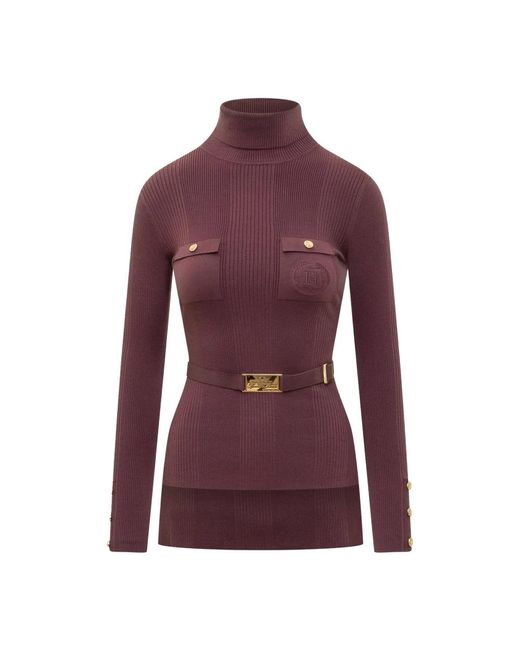 Elisabetta Franchi Turtlenecks in het Purple